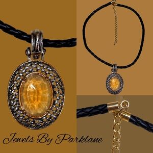 Jewels By ParkLane TUSCANY Champaign Color Necklace 16"+3" Extension NEW